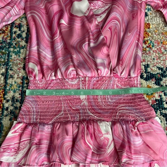 Amanda Uprichard Arber Dress in Pink Swirl - Picture 8 of 15